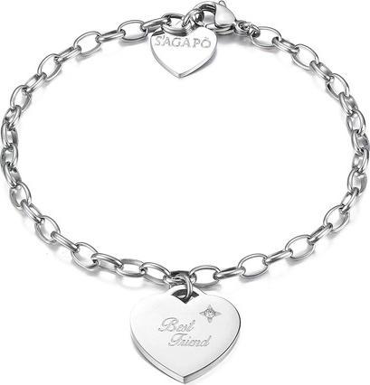 Sagapo S'Agapõ - Steel Bracelet Be My Always Best Friend SBM13