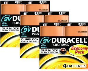 Productafbeelding Duracell Plus Power 12 Pack 3 x MN1604B4 (12 Pcs., 9V Block)