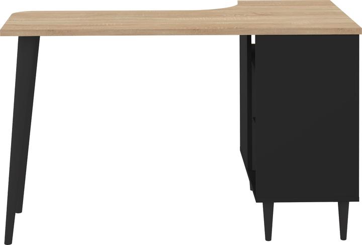 Actual product image Temahome Nook desk black and oak (120 x 67 cm)