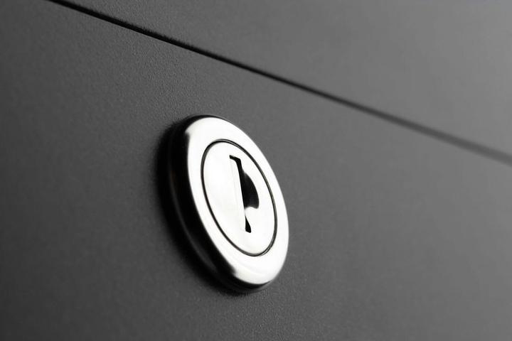 Actual product image CMD Mailbox round with window anthracite