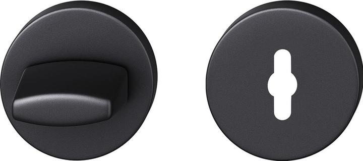 Produktbild FSB WC Rosette 17 1735 00054 ASL, R/8 mm, ohne Schauscheibe, Aluminium schwarz (Türrosette)