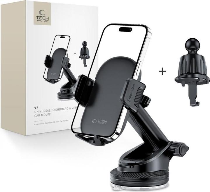 Produktbild Tech-Protect V7 car phone holder for cockpit / air vent - black
