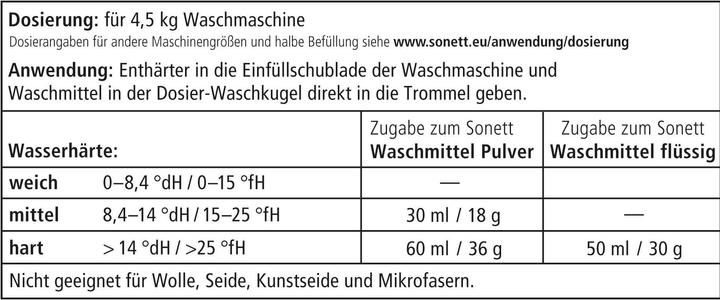 Produktbild Sonett Enthärter (16 Waschgänge, Waschpulver)