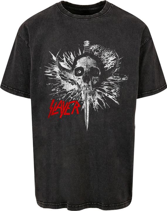 Actual product image Merchcode Slayer - Death Dagger Vintage Acid Washed Oversize Tee - 169681 (S)