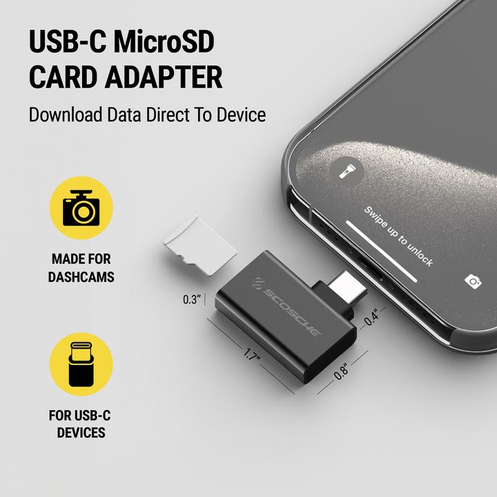 Produktbild Scosche Strikeline USB-C microSD-Karte Adapter (USB-C)