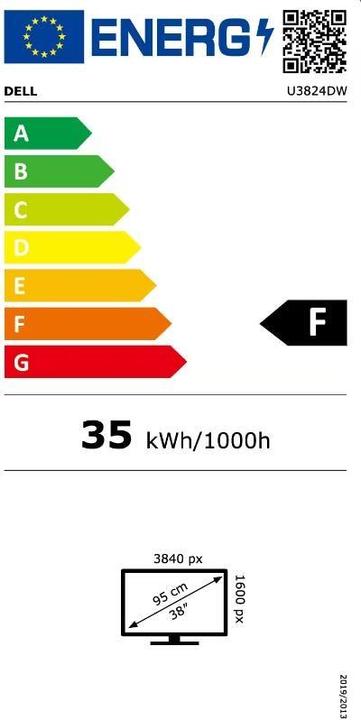 Energy Label Dell UltraSharp U3824DW (3840 x 1600 pixels, 37.50")