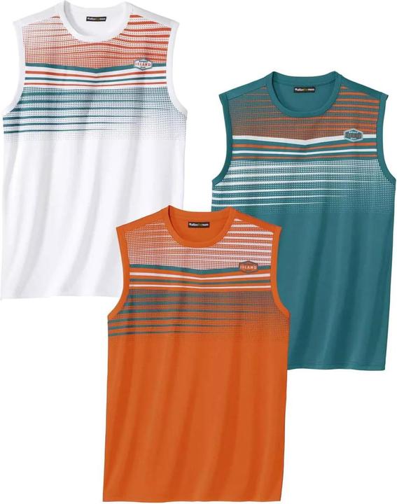 Atlas For Men 3erPack ärmellose TShirts Sport (M)