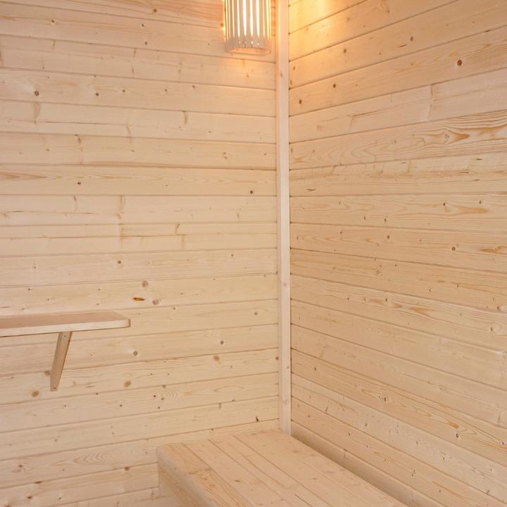 Produktbild Home Deluxe Saunahaus Outdoor mit Vorraum MACAH XL- 400 x 217 cm für 5 Personen - Sauna mit 8kW Ofen