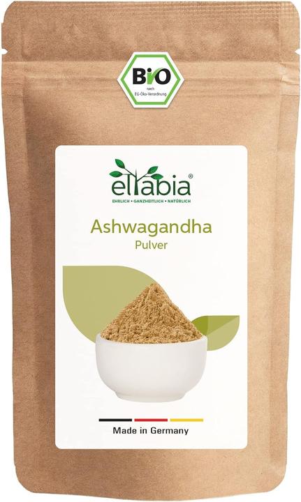 Eltabia Bio Ashwagandha Pulver | Indischer Ginseng in Rohkost-Qualität und Vegan (Kapseln, 100 g)