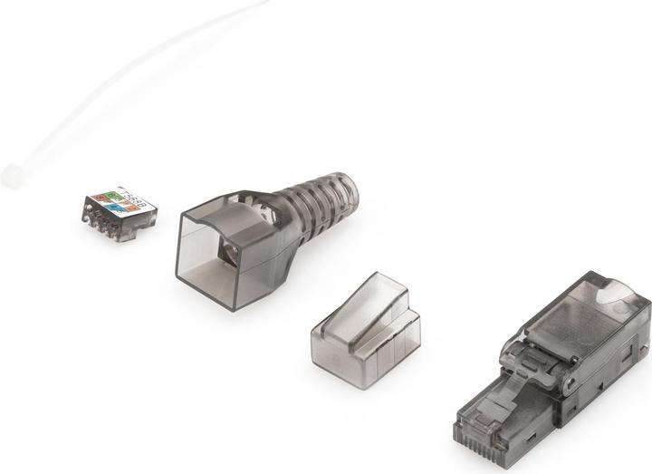 Produktbild Digitus CAT 6A Stecker fur Feldmontage ungeschirmt AWG 27/7 bis 22/1 Massiv- und Litzenleiter