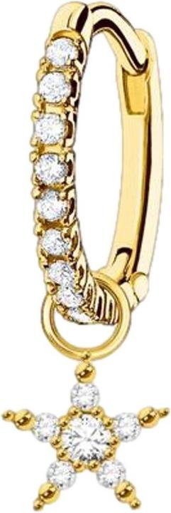 Image du produit Thomas Sabo Créole simple avec pendentif étoile en or (Or jaune 750 plaqué or, Argent sterling 925)