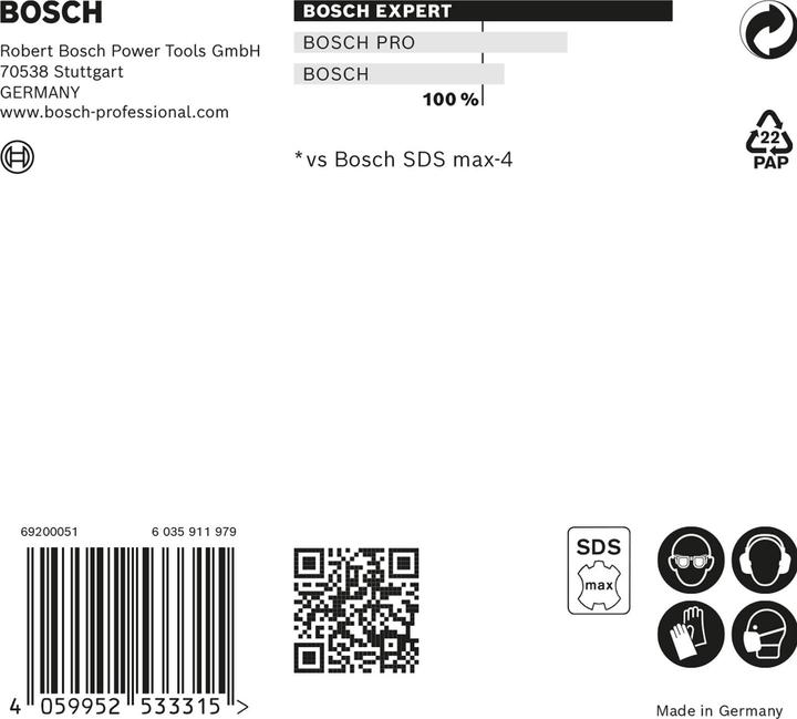 Actual product image Bosch Professional Zubehör Expert SDS max-8X hammer drill, 32 x 800 x 920 mm (32 millimetres)