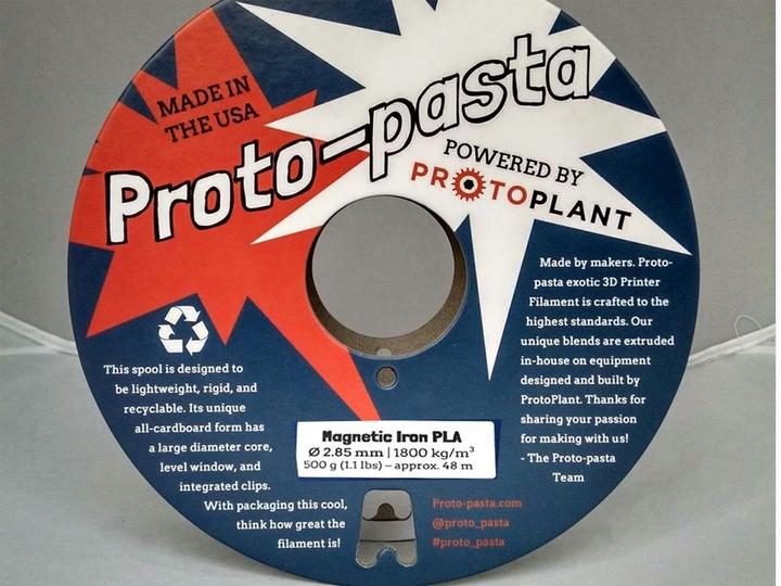 Produktbild Proto-pasta Magnetic Iron PLA 2.85 mm 500g (PLA, 2.85 mm, 500 g, Grau)