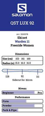 Actual product image Salomon QST LUX 92 Set (With binding)