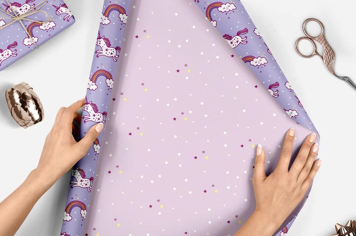 Produktbild Dabelino Geschenkpapier-Set für Kinder, Einhorn (Geschenkpapier, 4 x)