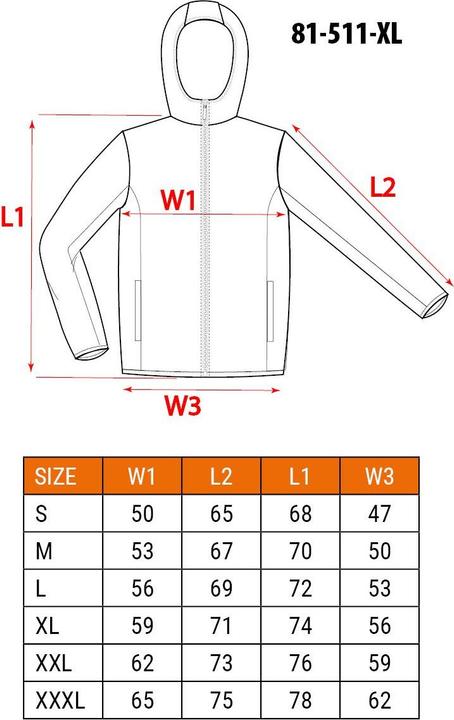Nutritional values and ingredients Neo PREMIUM double-layered work sweatshirt size XL (XL)