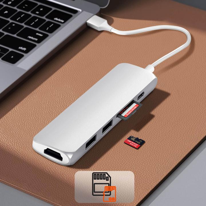 Image du produit Satechi USB-C Slim Multiport V2 (USB-C, 6 Ports)