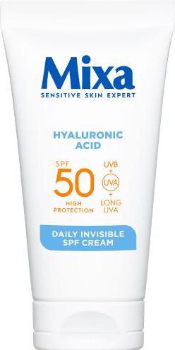 Mixa Hyaluronic Acid Daily Invisible SPF Cream (Sonnencreme, SPF 50, 50 ml)