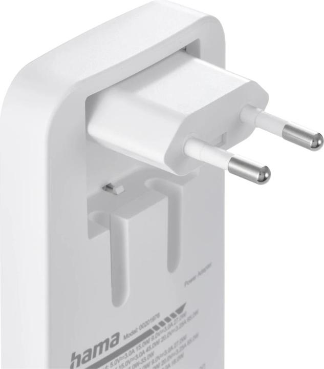 Produktbild Hama Schnellladegerät, 2x USB-C, 1x USB-A, flaches Mini-Ladegerät, PD, 65 W, WS (65 W)