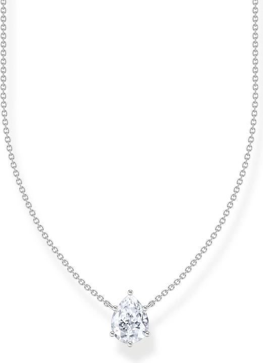 Thomas Sabo Kette mit weissem Tropfen-Anhänger Silber (925er Silber, 40 cm)