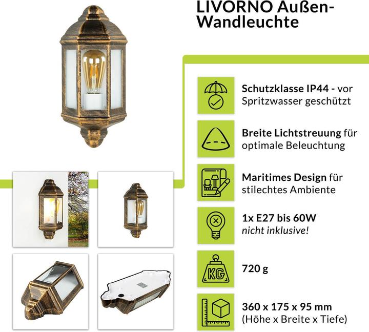 Produktbild Licht-Erlebnisse Livorno (E27, IP44)