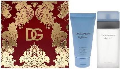 Actual product image Dolce & Gabbana Light Blue for Women 2 Pc Gift Set 3.3oz EDT Spray 1.7oz Body Cream Fresh 5.0 Ounce (Eau de toilette, 100 ml)