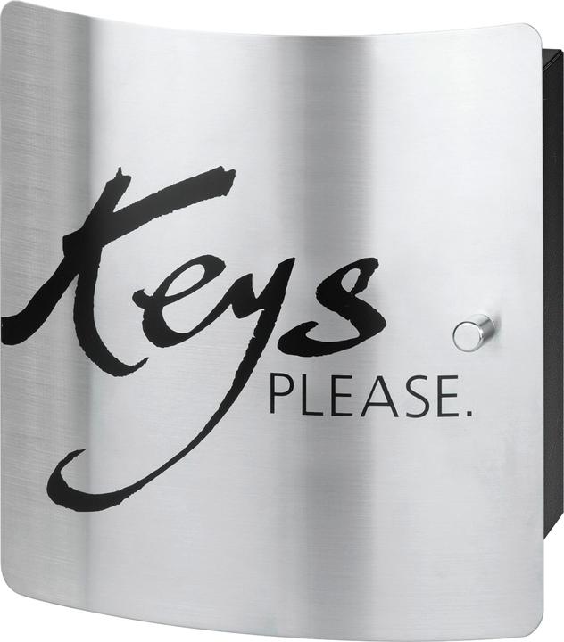 Image du produit Burg Wächter Porte-clés à motif "Keys PLEASE", 10 crochets, porte en acier inoxydable avec inscription, noir.