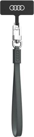 Actual product image Audi uniwersalna smycz do telefonu 28cm 10mm Leather szary/gray AU-HSLSL-GT/D1-GY