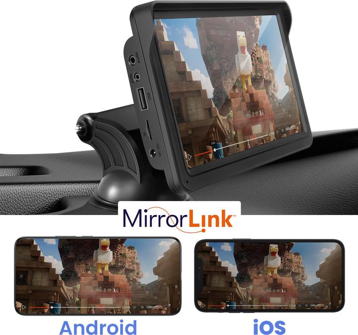 Produktbild Avizar 7" Touchscreen CarPlay Kamera Display (Android Auto, Apple Carplay)