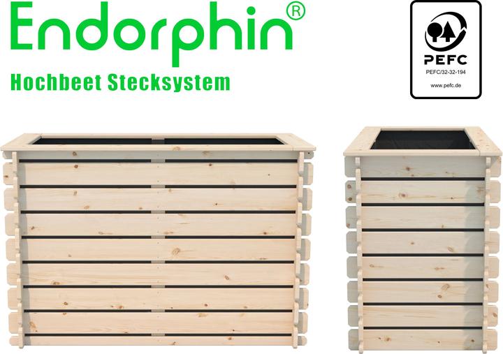 Actual product image Endorphin Raised bed EcoLine plug-in system 117x59x77 cm PEFC-certified
