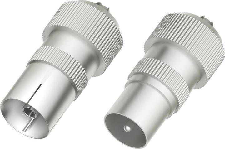 Produktbild Hama Koax-Set, Metall, Stecker/Kupplung, schraubbar (Antennenkabel)