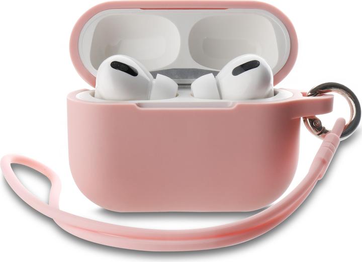 Immagine prodotto Vivanco Custodia di protezione per AirPods Pro 2, con anello in metallo e fascia SIlicone, rosa