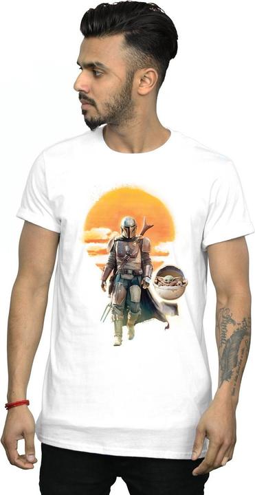 Immagine prodotto Star Wars The Mandalorian Sunset Poster Maglietta Uomo (4XL)