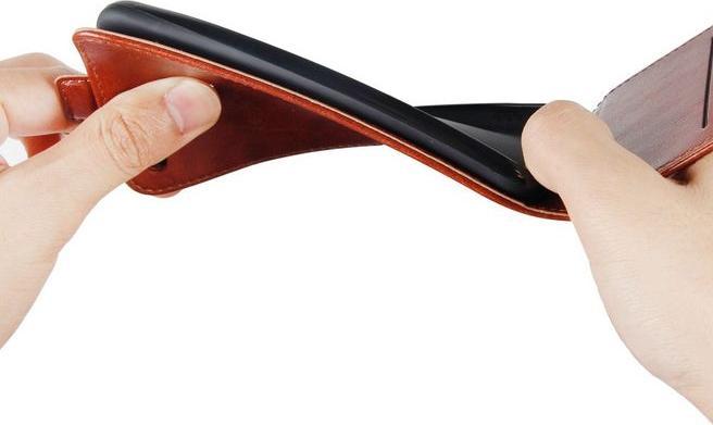 Produktbild MU Classic Leder Flipcase Hülle (Samsung Galaxy A20e)