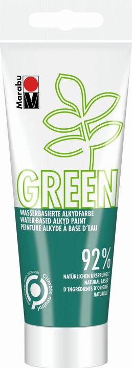 Marabu Bastelfarbe Alkydfarbe Green Dunkelgrün, 100 ml (Dunkelgrün, 100 ml)