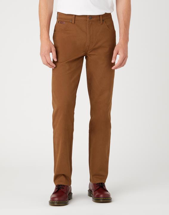Actual product image Wrangler Texas Slim Pant Straight Fit Saddle Brown (W32/L30)