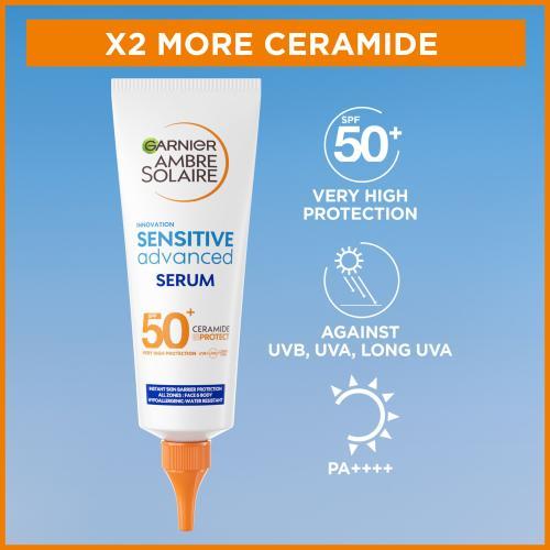 Image du produit Garnier Ambre Solaire Sensitive Advanced expert+ (Crème solaire, SPF 50+, 125 ml, 161 g)