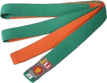 Ju-Sports Budogürtel orange/grün "Two Tone"