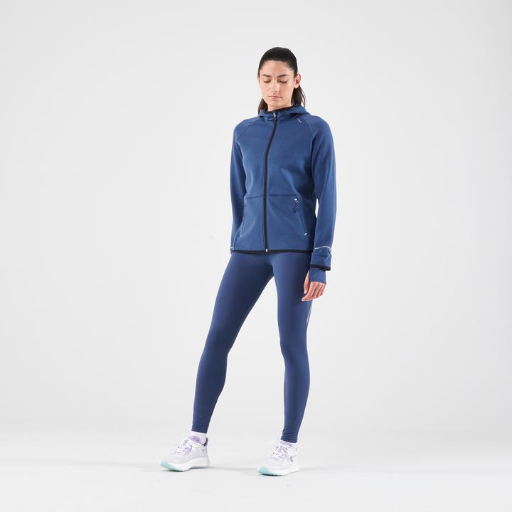 Produktbild Kiprun Lauftights lang Damen - Run 500 Warm blau (W26/L30)