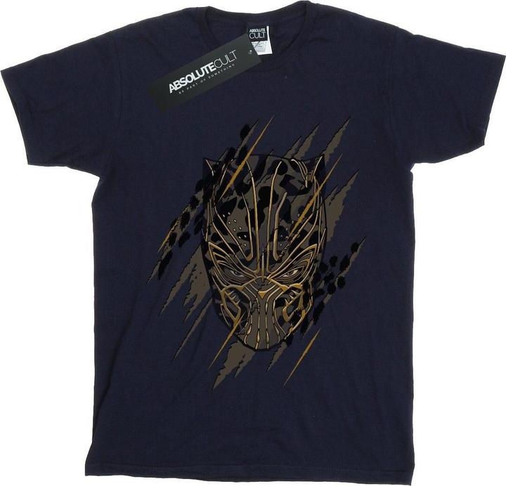 Jungen Black Panther Gold Head TShirt