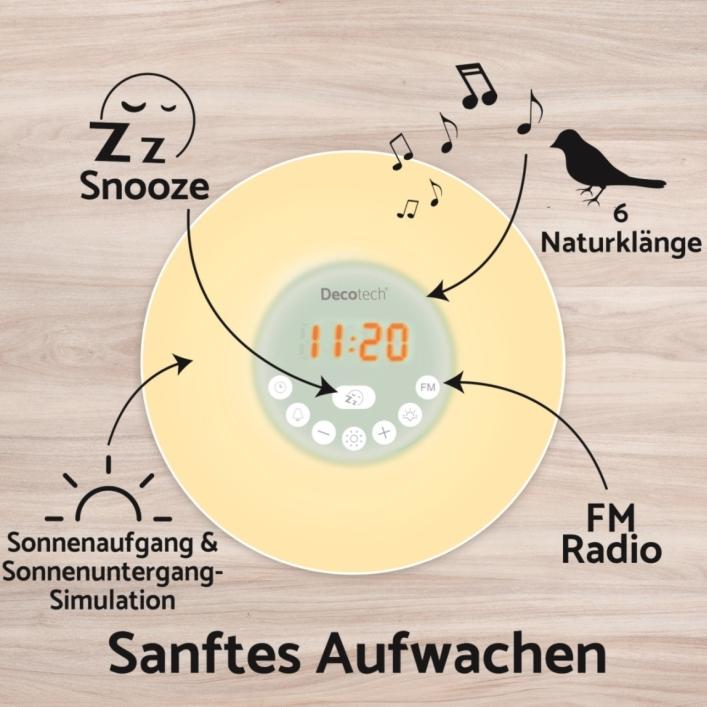 Actual product image Lexibook Sunrise Colour Alarm Clock