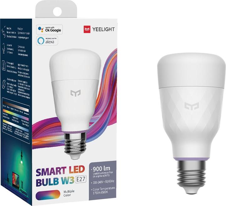 Actual product image Yeelight W3 E27 (YLDP005) (E27, 8 W, 900 lm, 1 x, F)