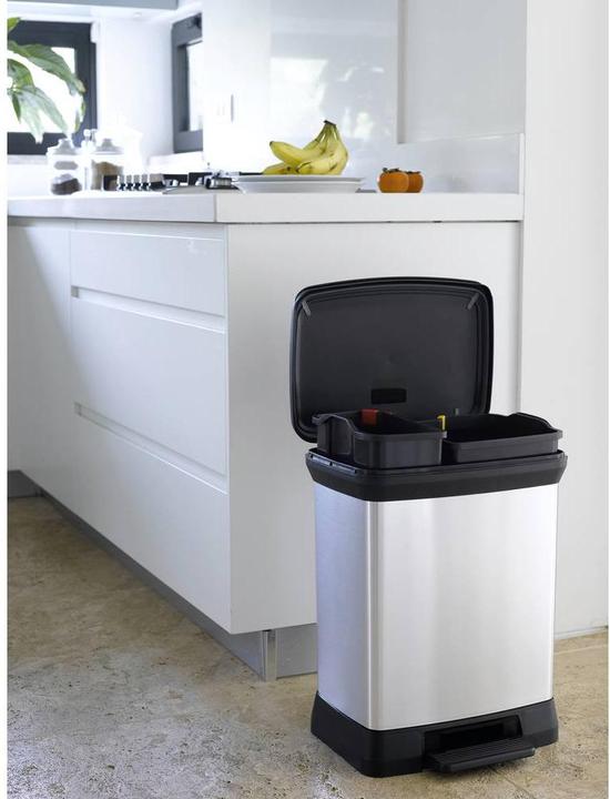 Produktbild Curver DECOBIN DUO Mülltrenner 10,0 + 18,0 l silbermetallic (30 l)