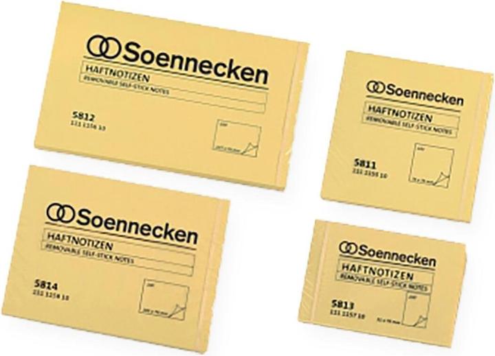Actual product image Soennecken Notepad 10 x 7.5 cm, 12 x 100 sheets, Yellow (10 x 7.5 cm)