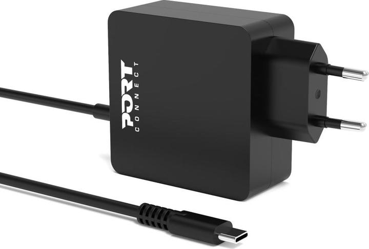 Actual product image Port Designs Type C Universal Power Adapter 45w For Macbooks Notebooks Tablets Smartphones Up To 45w (45 W)