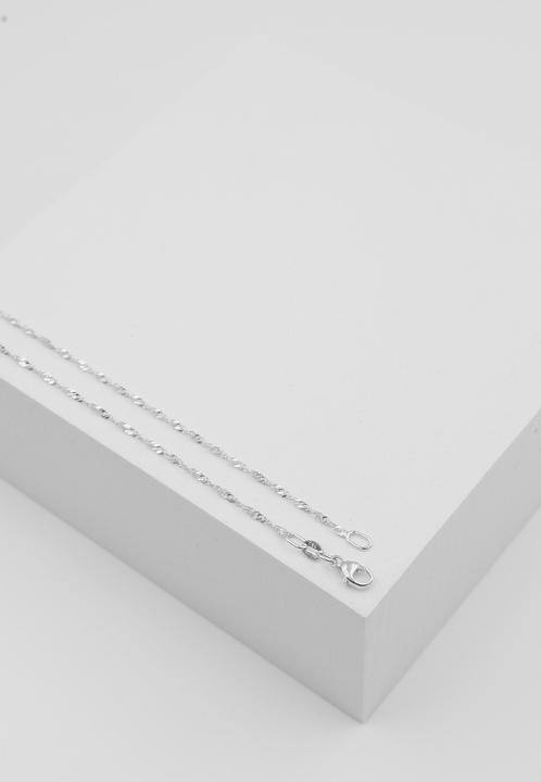 Immagine prodotto Muau Collana Singapore in oro bianco 375, 1,5 mm, 42 cm (Oro bianco 375/9 carati, 42 cm)