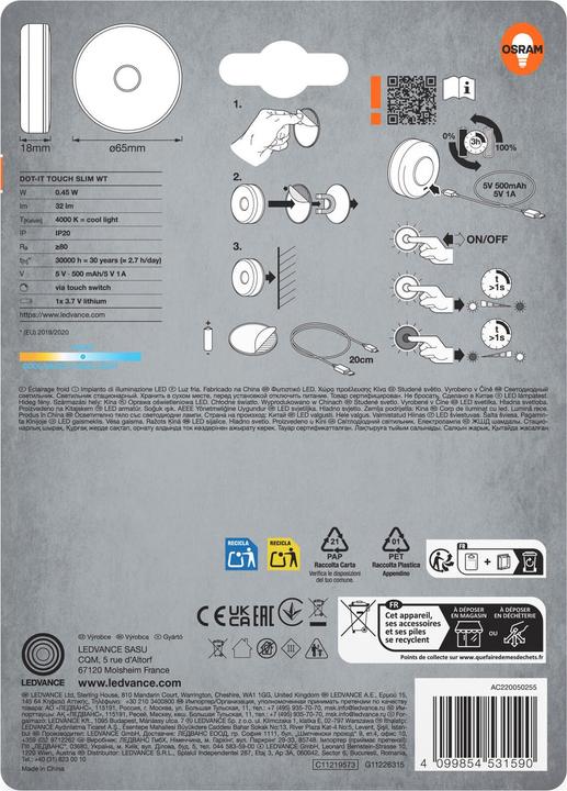 Image du produit Osram DOT-it Touch Slim White