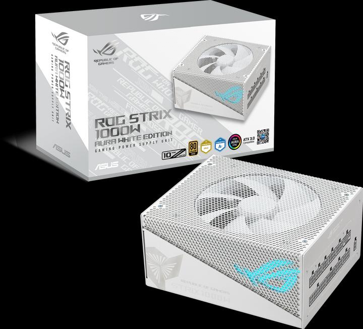 Actual product image ASUS ROG STRIX 1000W Gold Aura White Edition (1000 W)