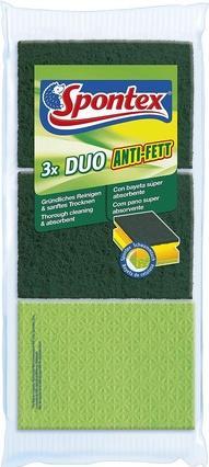 Actual product image Spontex DUO ANTI-FETT sponges, 3 pcs. (1 pcs.)