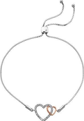 Hot Diamonds Silver bracelet with genuine diamond Flora DL590